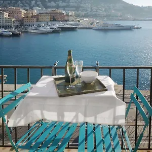 Waterfront Panoramic Sea View, Balcony, Ac Apartment Nice